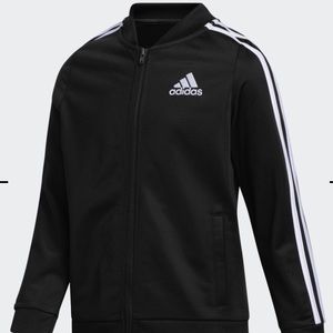 Kids Adidas Zip Up Bomber Jacket